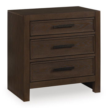 Ticanter - Three Drawer Night Stand - Brown Nightstands w/ Charging Stations by Signature Design by Ashley® - Walls Furniture & Mattress