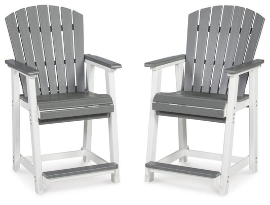 Transville - Barstool (Set of 2) - Gray / White Stool Sets by Signature Design by Ashley® - Walls Furniture & Mattress