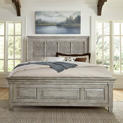Heartland - Farmhouse - Panel Bed, Dresser & Mirror Set 3 Piece Bedroom Sets by Liberty Furniture - Walls Furniture & Mattress