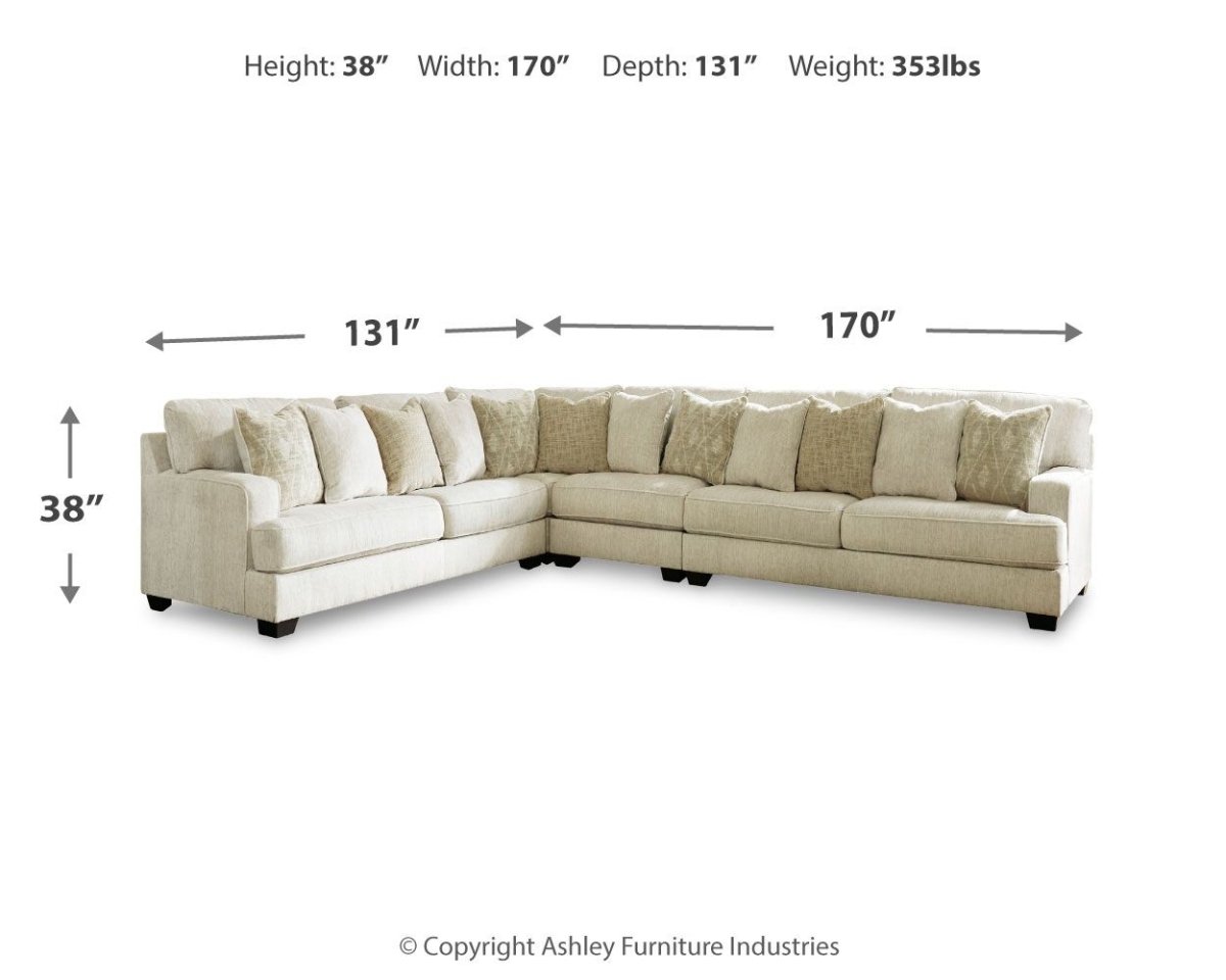 Rawcliffe - Sectional Stationary Sectionals by Signature Design by Ashley® - Walls Furniture & Mattress