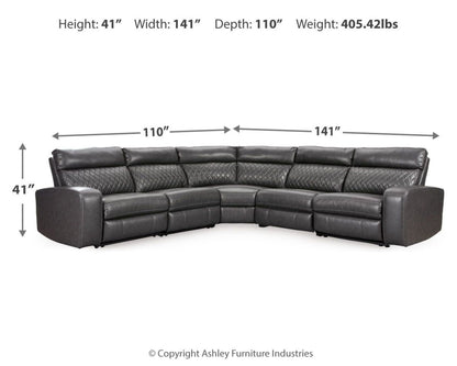 Samperstone - Power Reclining Sectional Reclining Sectionals by Signature Design by Ashley® - Walls Furniture & Mattress