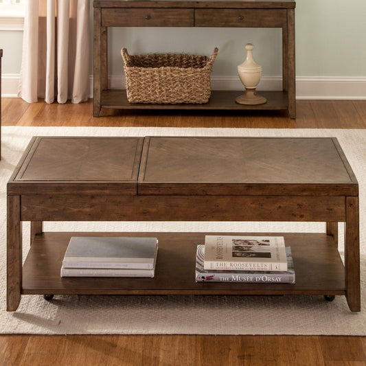 Mitchell - 3 Piece Table Set (1 Cocktail 2 End Tables) - Dark Brown Table Sets by Liberty Furniture - Walls Furniture & Mattress