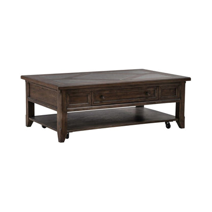 Paradise Valley - Rectangular Cocktail Table - Dark Brown Cocktail Tables by Liberty Furniture - Walls Furniture & Mattress