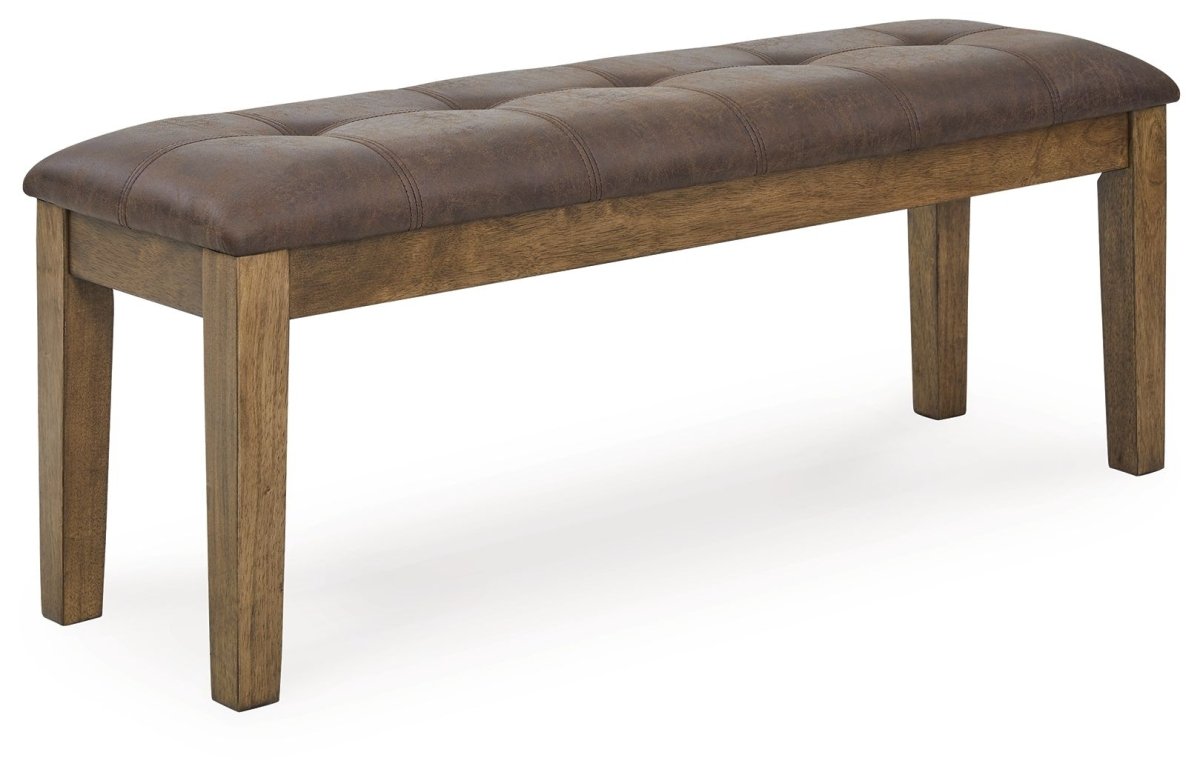 Urbinforte - Large Upholstered Dining Room Bench - Light Brown Upholstered Benches by Signature Design by Ashley® - Walls Furniture & Mattress