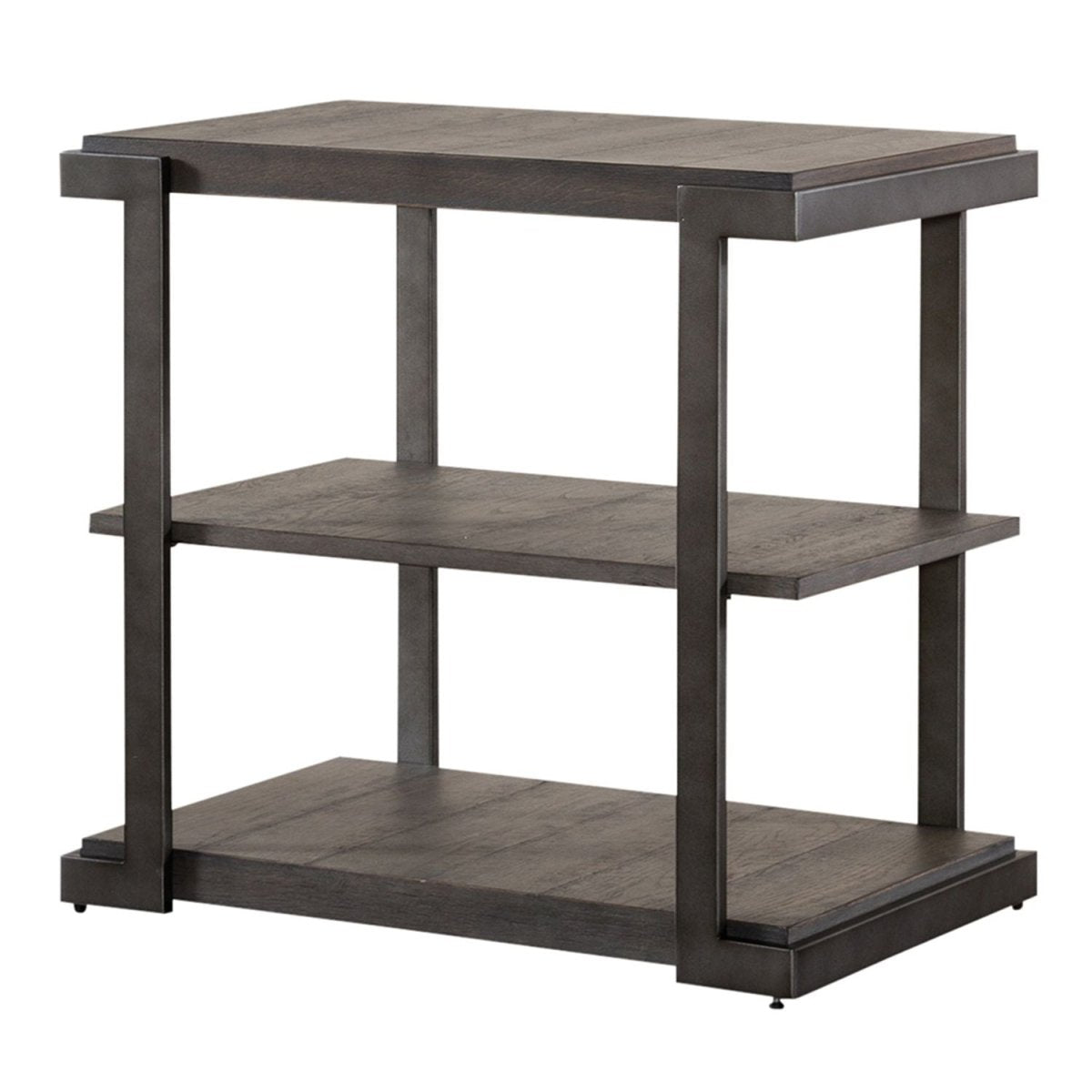 Modern View - Tiered End Table - Dark Gray End Tables by Liberty Furniture - Walls Furniture & Mattress
