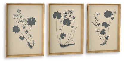 Huddwick - Wall Art Set (Set of 3) - Linen / Black Canvas Art Sets by Signature Design by Ashley® - Walls Furniture & Mattress