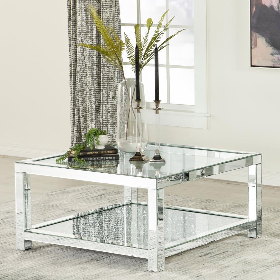 Valentina - Square Glass Top Table End Tables by CoasterElevations - Walls Furniture & Mattress