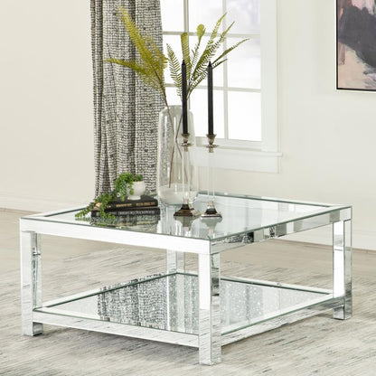 Valentina - Square Glass Top Table End Tables by CoasterElevations - Walls Furniture & Mattress