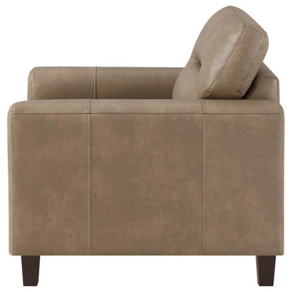 Scotland - Faux Leather Upholstered Track Arm Chair Arm Chairs by Coaster Fine Furniture - Walls Furniture & Mattress