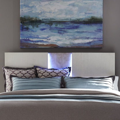 Mirage - King Travertine Panel Headboard - White Panel Headboards by Liberty Furniture - Walls Furniture & Mattress