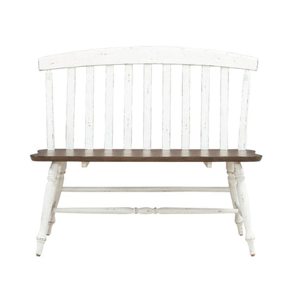 Al Fresco - Slat Back Bench (RTA) - White Benches by Liberty Furniture - Walls Furniture & Mattress