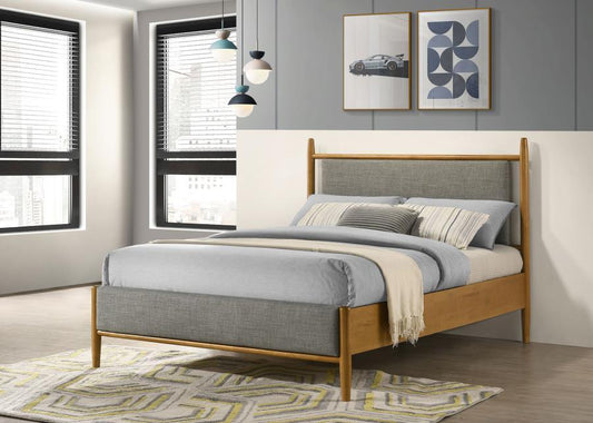 Mason - Panel Platform Bed Upholstered Beds by Coaster Fine Furniture - Walls Furniture & Mattress