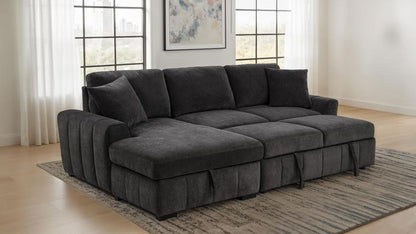 Pastrana - Upholstered Sleeper Sectional Sofa Sleeper Sectionals by Coaster Fine Furniture - Walls Furniture & Mattress