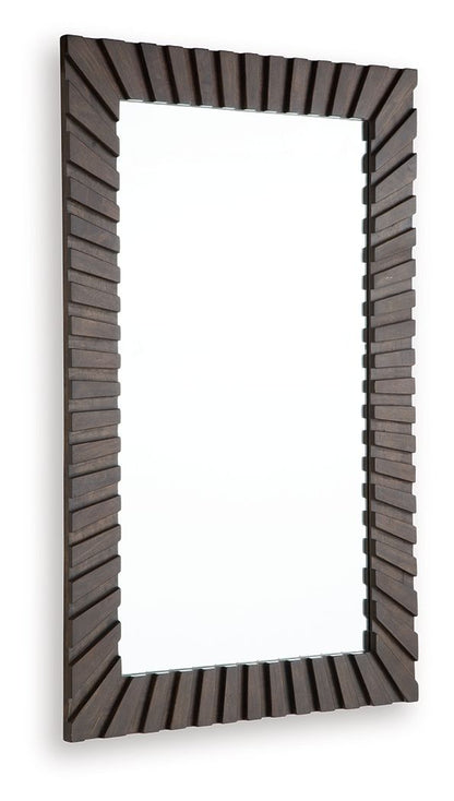 Advin - Dark Brown - Accent Mirror Accent Mirrors by Signature Design by Ashley® - Walls Furniture & Mattress