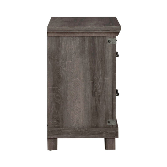 Lakeside Haven - Nightstand With Charging Station - Dark Brown Nightstands w/ Charging Stations by Liberty Furniture - Walls Furniture & Mattress