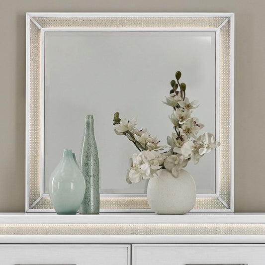 Reflections - Lighted Mirror - White Bedroom Mirrors by Liberty Furniture - Walls Furniture & Mattress