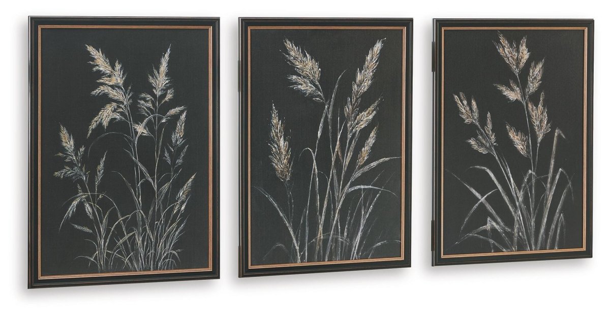 Janisburg - Wall Art Set (Set of 3) - Black / White / Brown Framed Print Sets by Signature Design by Ashley® - Walls Furniture & Mattress