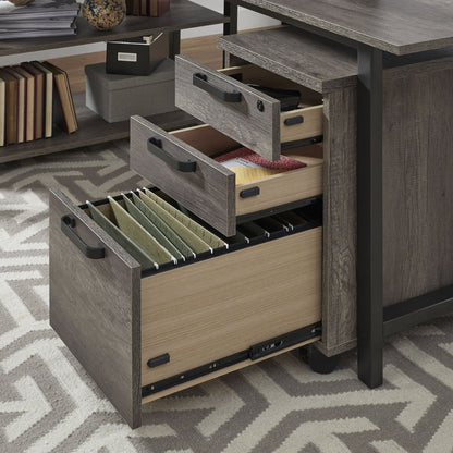 Tanners Creek - 2 Piece Home Office Desk Set - Dark Gray 2 Piece Home Office Sets by Liberty Furniture - Walls Furniture & Mattress