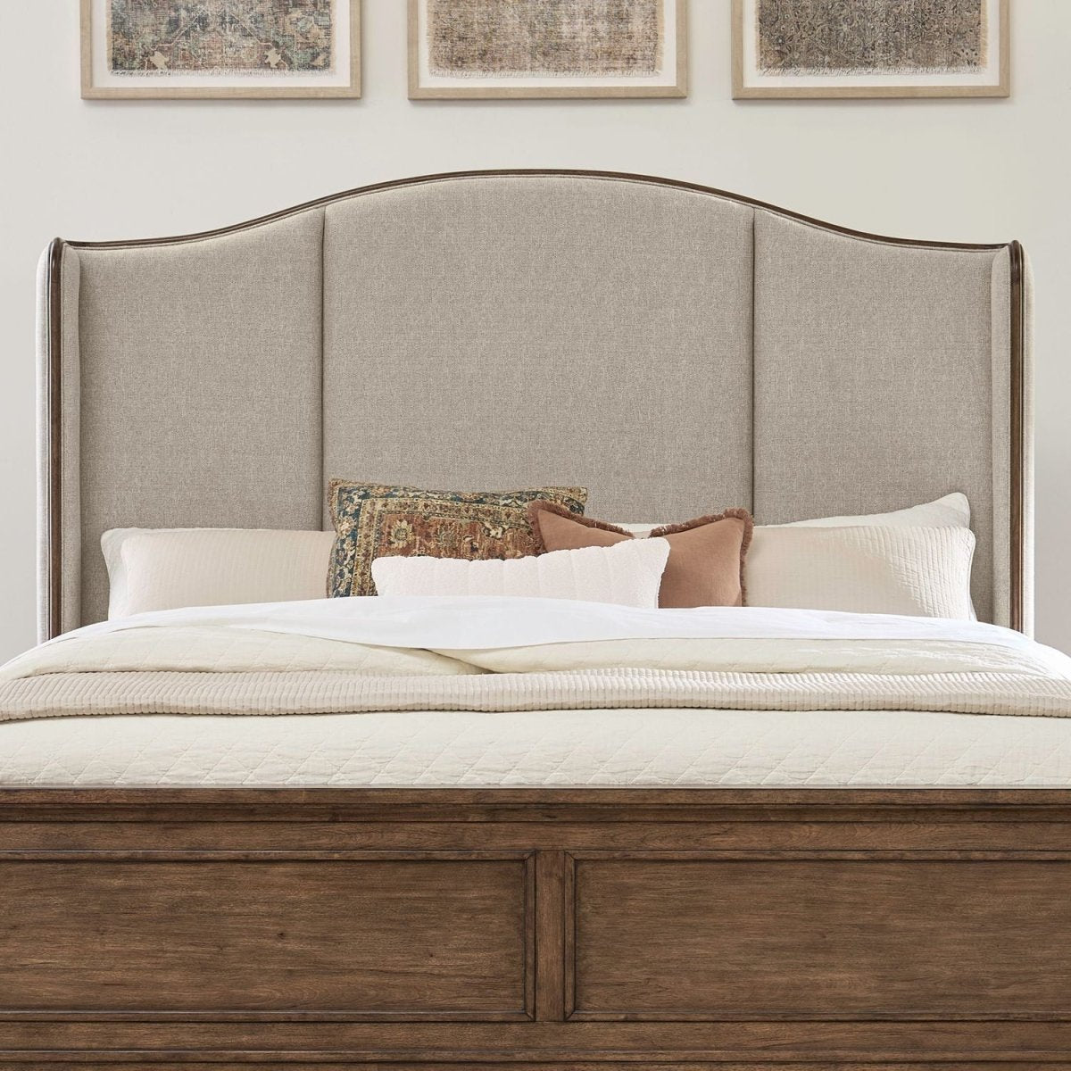 Harrison Heights - Upholstered Shelter Headboard Upholstered Headboards by Liberty Furniture - Walls Furniture & Mattress