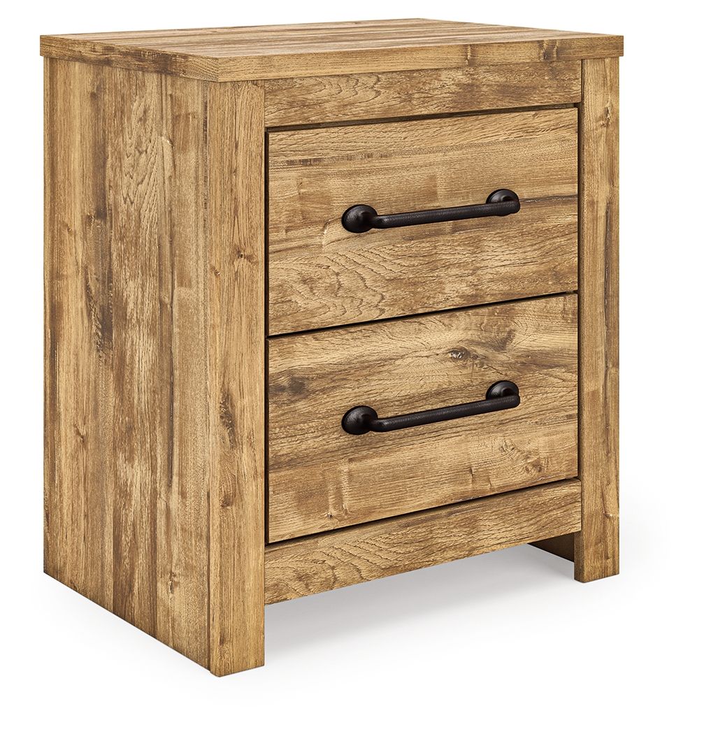 Maystonna - Two Drawer Night Stand - Brown Accent Nightstands by Signature Design by Ashley® - Walls Furniture & Mattress