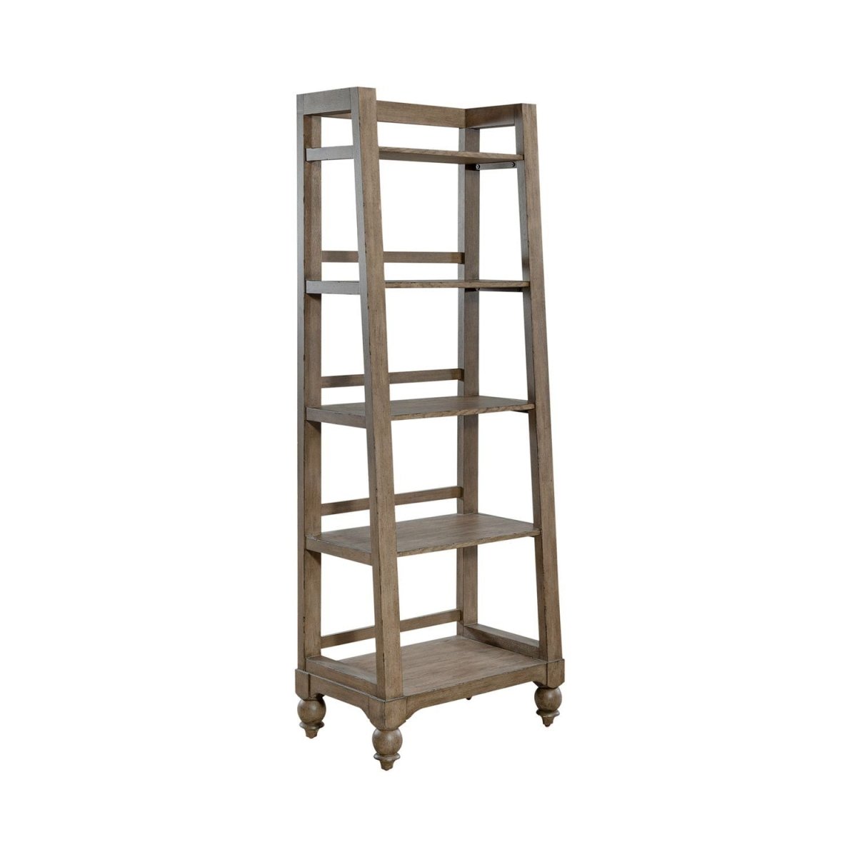 Americana Farmhouse - Wood Leaning Pier Bookcase - Dusty Taupe Piers by Liberty Furniture - Walls Furniture & Mattress