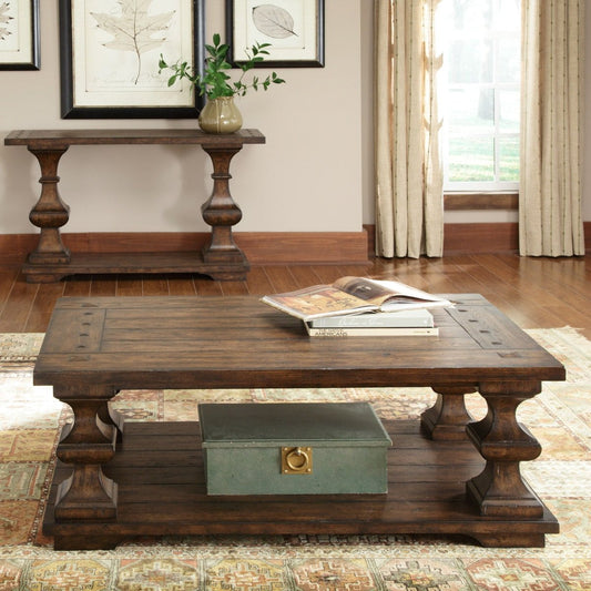 Sedona - 3 Piece Table Set (1 Cocktail 2 End Tables) - Dark Brown Table Sets by Liberty Furniture - Walls Furniture & Mattress