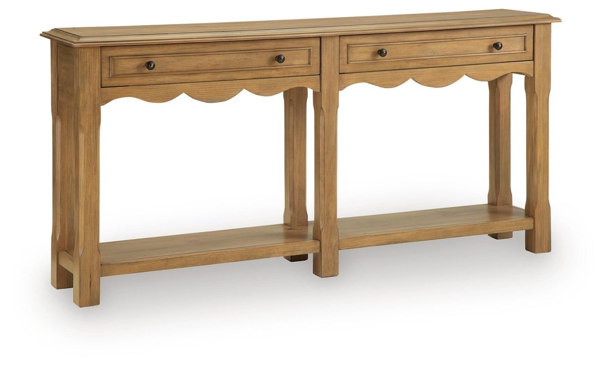 Whitmund - Console Sofa Table - Light Brown Console Tables by Signature Design by Ashley® - Walls Furniture & Mattress