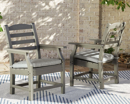 Visola - Arm Chair With Cushion (Set of 2) - Gray Chair Sets by Signature Design by Ashley® - Walls Furniture & Mattress