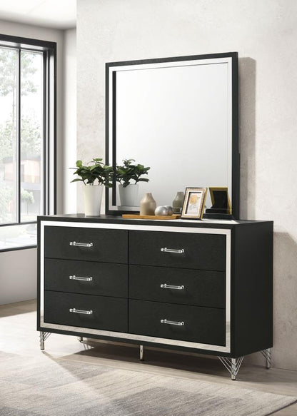 Lucia - 6 - Drawer Dresser Dressers by Coaster Fine Furniture - Walls Furniture & Mattress