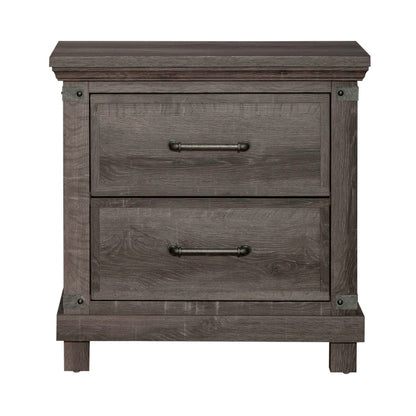 Lakeside Haven - Nightstand With Charging Station - Dark Brown Nightstands w/ Charging Stations by Liberty Furniture - Walls Furniture & Mattress