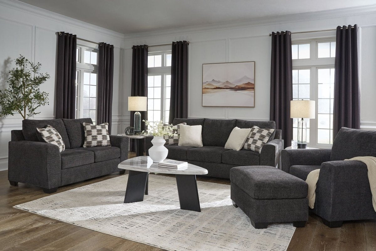 Loreo - Living Room Set Stationary Chair & Ottoman by Benchcraft® - Walls Furniture & Mattress