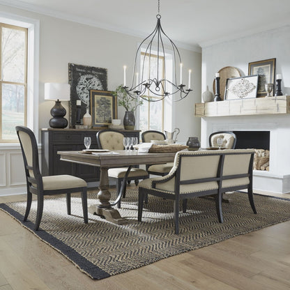 Americana Farmhouse - Upholstered Tufted Back Side Chair Side Chairs by Liberty Furniture - Walls Furniture & Mattress