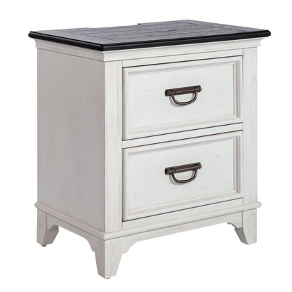Allyson Park - 2 Drawer Nightstand With Charging Station - White Nightstands w/ Charging Stations by Liberty Furniture - Walls Furniture & Mattress