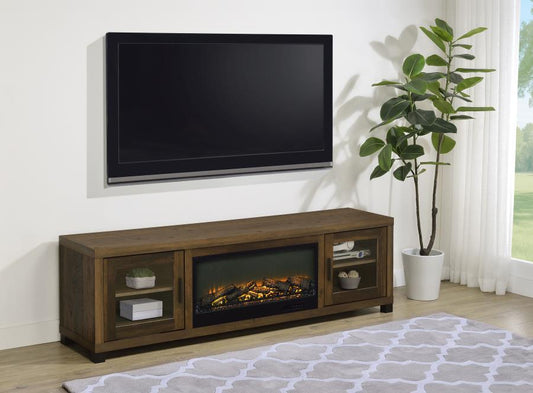 Havering - 71" TV Stand Fireplace Media Console - Dark Pine Fireplace TV Stands by Coaster Fine Furniture - Walls Furniture & Mattress