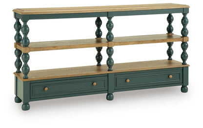 Finnworth - Console Sofa Table - Blue / Brown Console Tables by Signature Design by Ashley® - Walls Furniture & Mattress