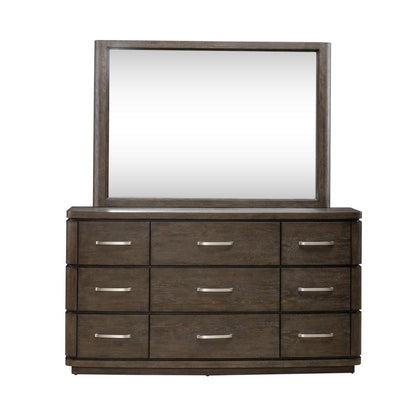 Cascade Falls - Dresser & Mirror - Satin Espresso Dresser & Mirror by Liberty Furniture - Walls Furniture & Mattress