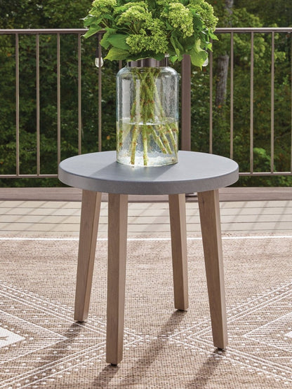 Harmony Headlands - Round End Table - Natural / Gray End Tables by Signature Design by Ashley® - Walls Furniture & Mattress