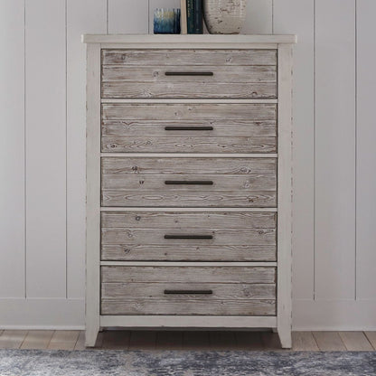 Backroads - 5 Drawer Chest - White Accent Chests by Liberty Furniture - Walls Furniture & Mattress