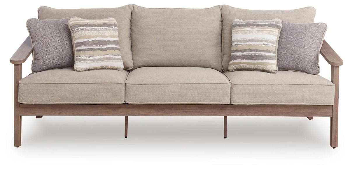Harmony Headlands - Sofa With Cushion - Natural / Gray Sofas by Signature Design by Ashley® - Walls Furniture & Mattress