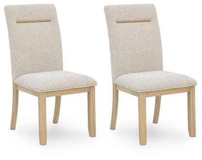 Lasinger - Dining Upholstered Side Chair (Set of 2) - Light Brown Chair Sets by Signature Design by Ashley® - Walls Furniture & Mattress
