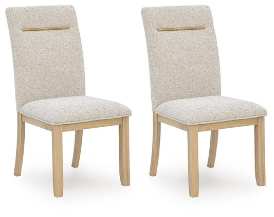 Lasinger - Dining Upholstered Side Chair (Set of 2) - Light Brown Chair Sets by Signature Design by Ashley® - Walls Furniture & Mattress