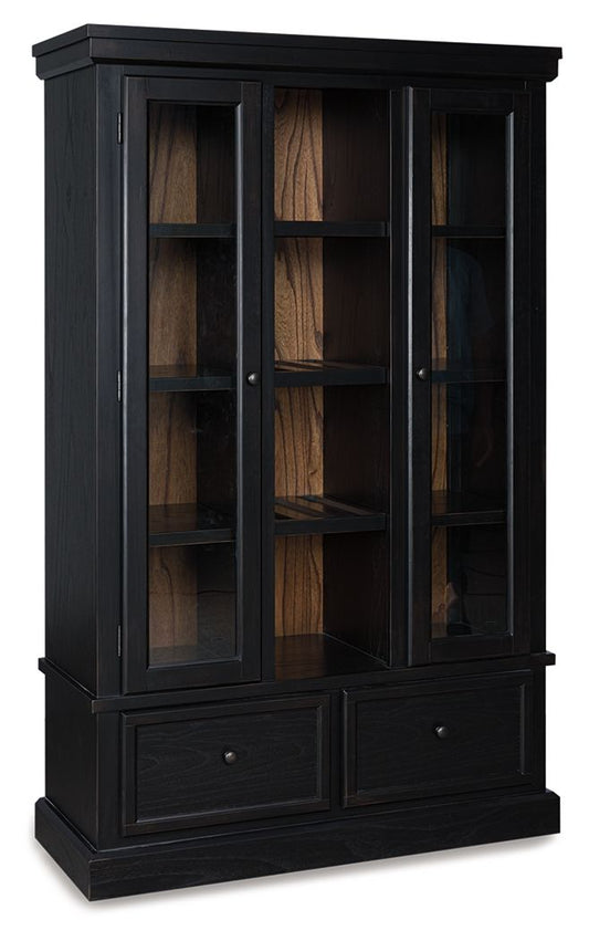 Greddinton - Black / Brown - Curio Curio Cabinets by Signature Design by Ashley® - Walls Furniture & Mattress