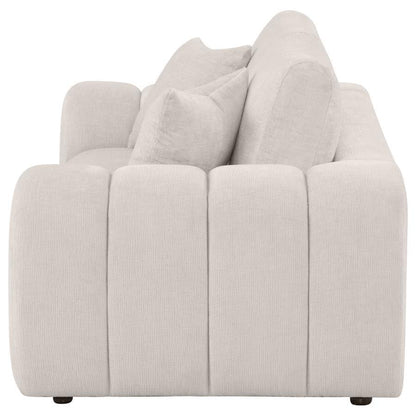 Burnett - Chenille Upholstered Wide Arm Loveseat Stationary Loveseats by Coaster Fine Furniture - Walls Furniture & Mattress
