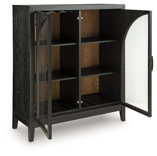 Armenleigh - Black / Brown - Bar Cabinet Wine Cabinets by Signature Design by Ashley® - Walls Furniture & Mattress