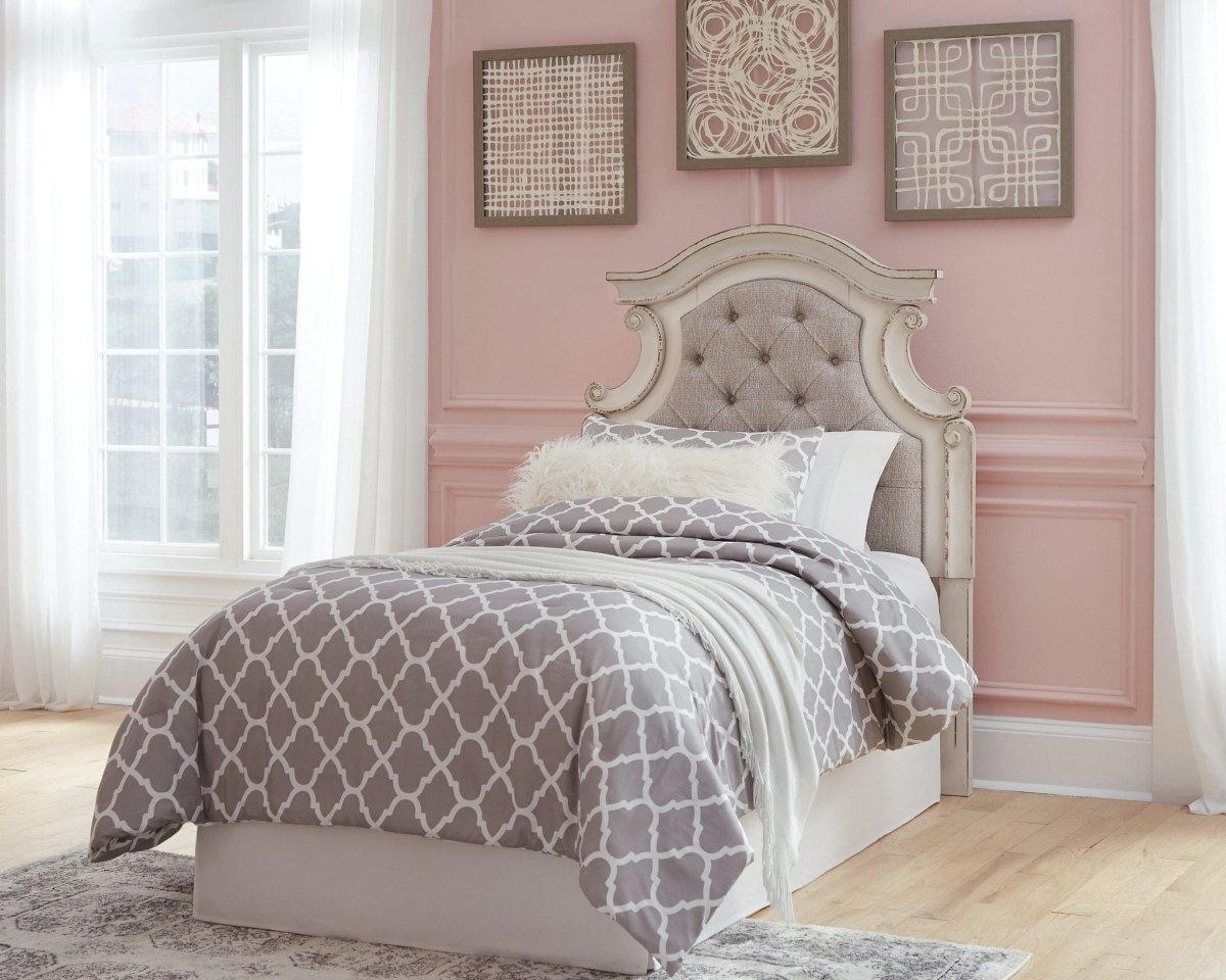 Realyn - Twin UPH Panel Headboard - Chipped White Panel Headboards by Signature Design by Ashley® - Walls Furniture & Mattress
