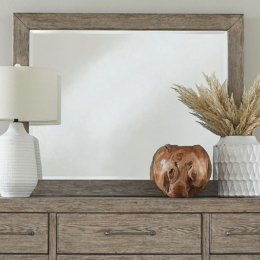 Skyview Lodge - Landscape Mirror - Cobblestone Landscape Mirrors by Liberty Furniture - Walls Furniture & Mattress