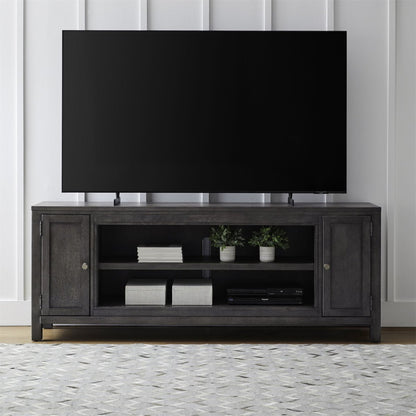 Fireplace TV Consoles - 78" Fireplace TV Console FTS - Dark Brown Fireplace TV Stands by Liberty Furniture - Walls Furniture & Mattress