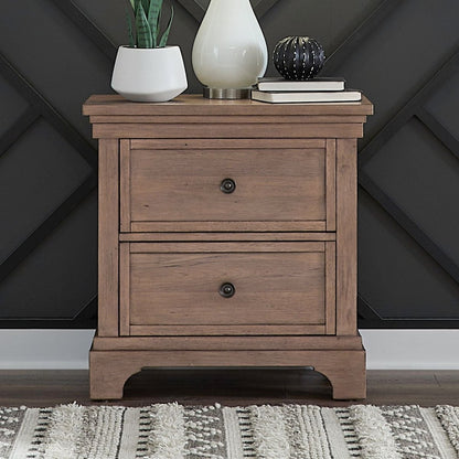 Haven Hills - Nightstand With Charging Station - Camel Beige Nightstands w/ Charging Stations by Liberty Furniture - Walls Furniture & Mattress