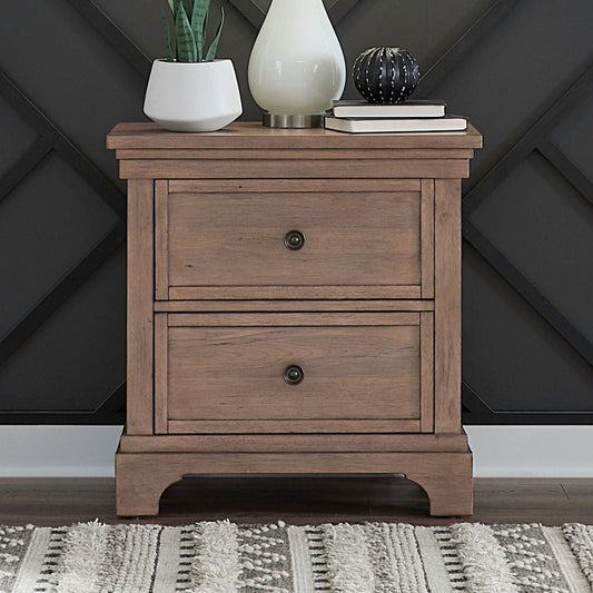 Haven Hills - Nightstand With Charging Station - Camel Beige Nightstands w/ Charging Stations by Liberty Furniture - Walls Furniture & Mattress