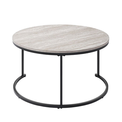 Forma - 4 Piece Occasional Set (1 Coffee, 1 Large End Table & 1 Stool, 1 Small End Table) - Black / White / Gray Table Sets by New Classic - Walls Furniture & Mattress